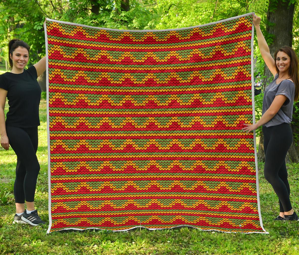 Rasta Reggae Color Print Premium Quilt-JTAMIGO.COM