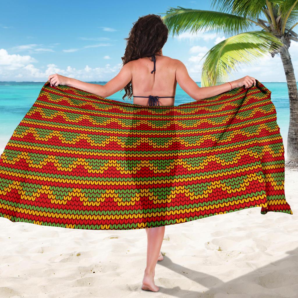 Rasta Reggae Color Print Sarong Pareo Wrap