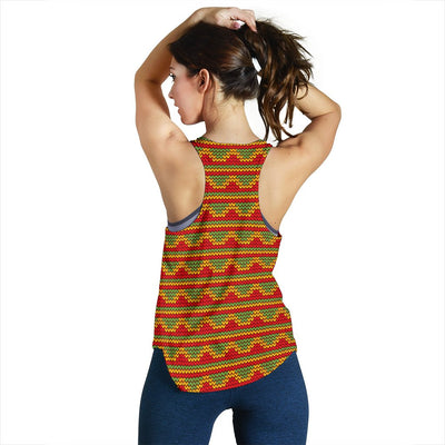Rasta Reggae Color Print Women Racerback Tank Top