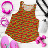 Rasta Reggae Color Print Women Racerback Tank Top