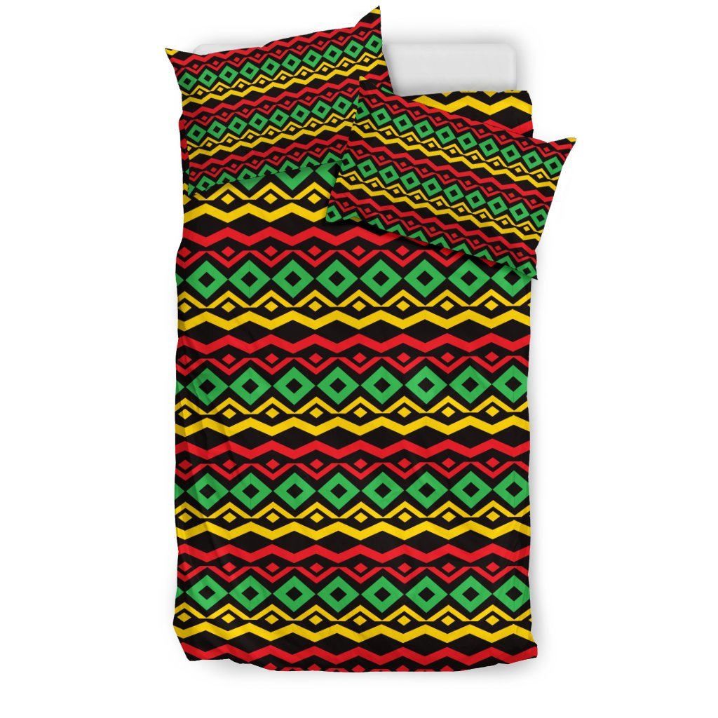 Rasta Reggae Color Themed Duvet Cover Bedding Set
