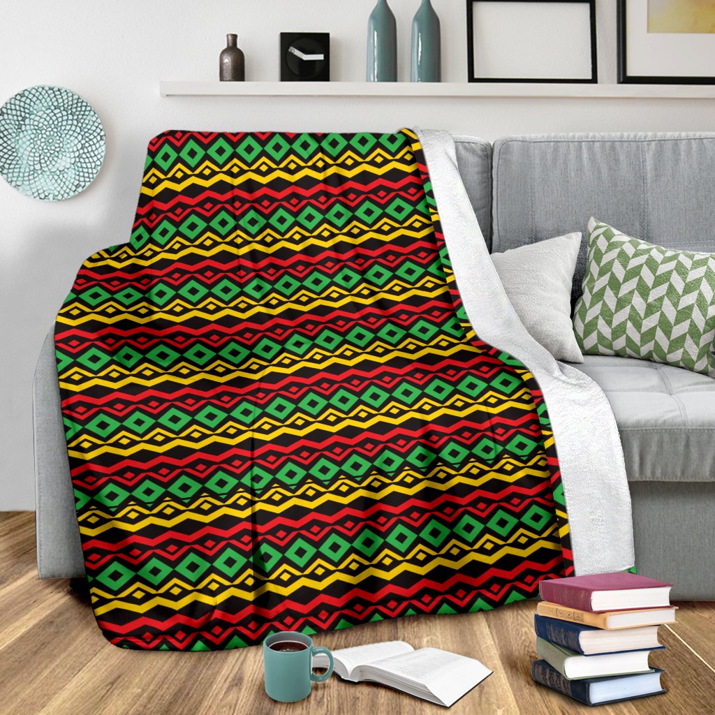 Rasta Reggae Color Themed Fleece Blanket