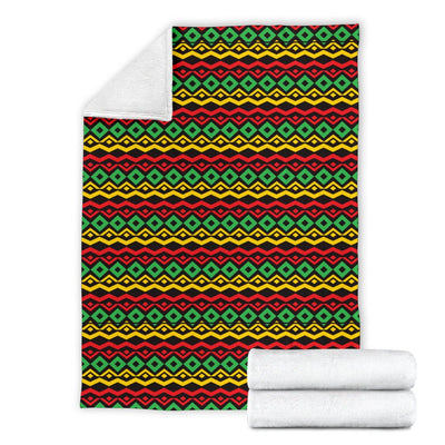 Rasta Reggae Color Themed Fleece Blanket