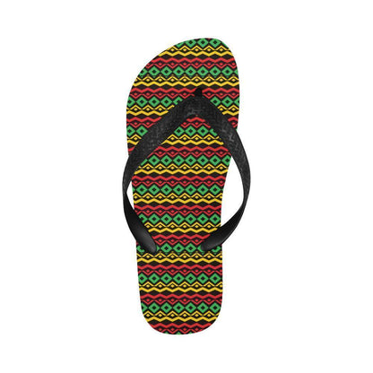 Rasta Reggae Color Themed Flip Flops-JTAMIGO.COM
