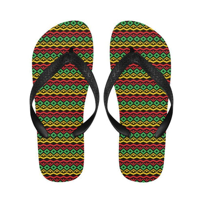 Rasta Reggae Color Themed Flip Flops-JTAMIGO.COM