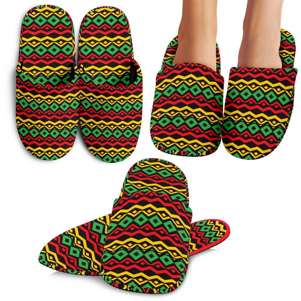 Rasta Reggae Color Themed House Slippers