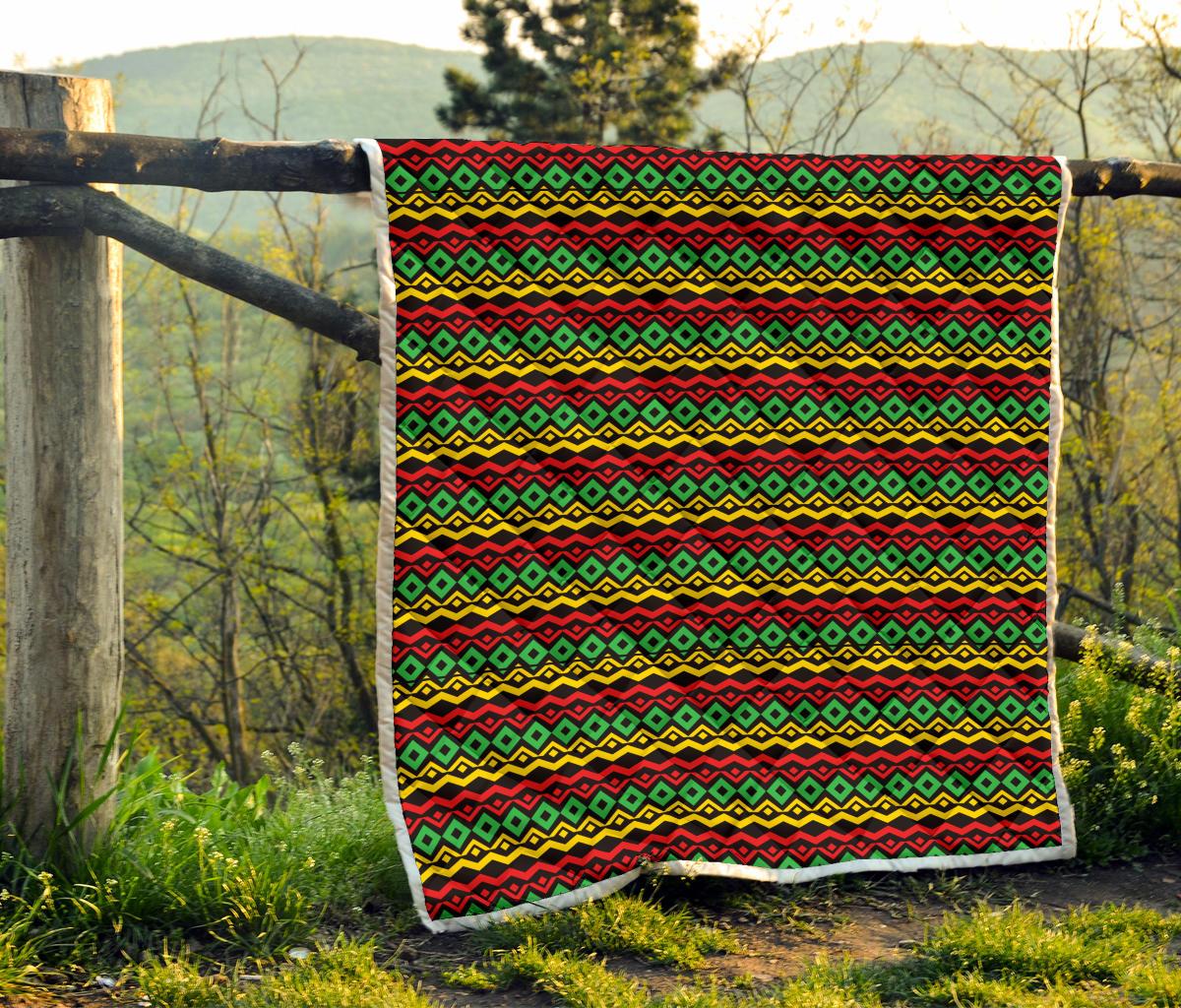Rasta Reggae Color Themed Premium Quilt-JTAMIGO.COM