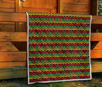 Rasta Reggae Color Themed Premium Quilt-JTAMIGO.COM