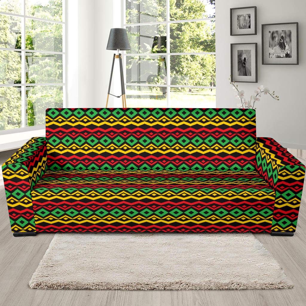 Rasta Reggae Color Themed Sofa Slipcover-JTAMIGO.COM