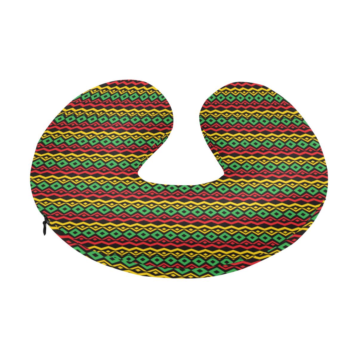 Rasta Reggae Color Themed U-Shaped Travel Neck Pillow-JTAMIGO.COM