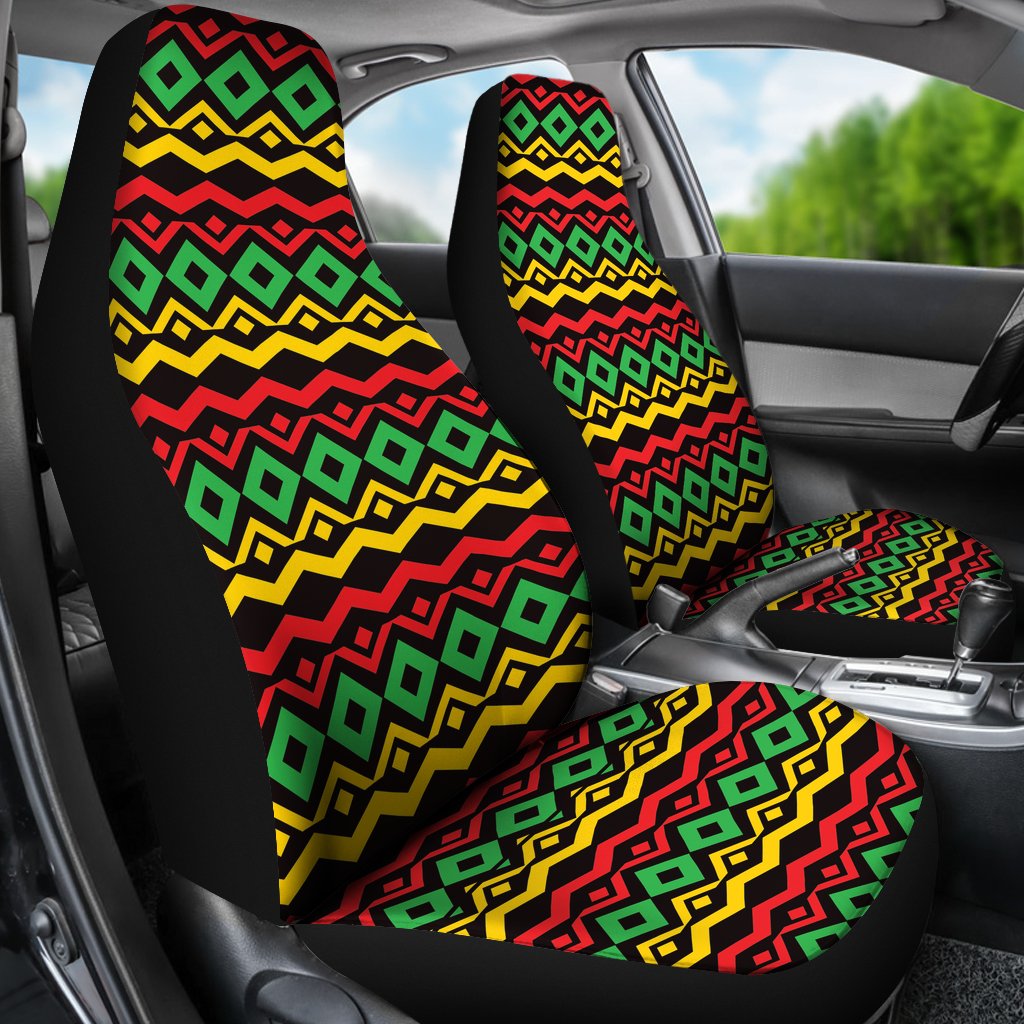Rasta Reggae Color Themed Universal Fit Car Seat Covers