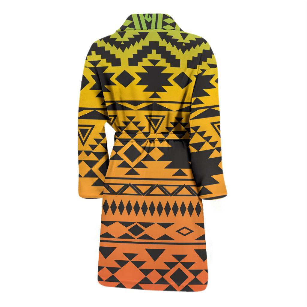 Rastafarian Pattern Print Design A04 Men Bathrobe-JORJUNE.COM