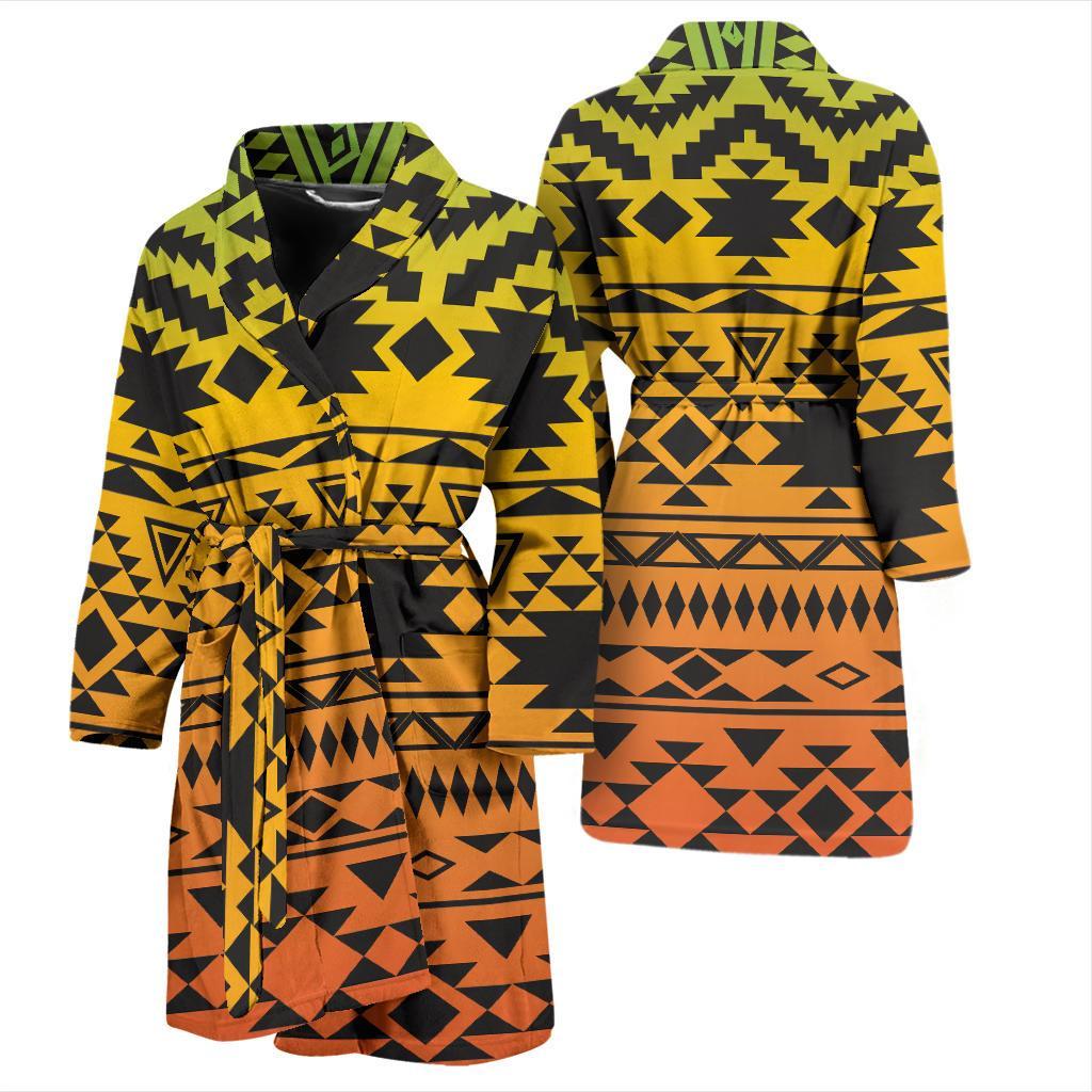 Rastafarian Pattern Print Design A04 Men Bathrobe-JORJUNE.COM