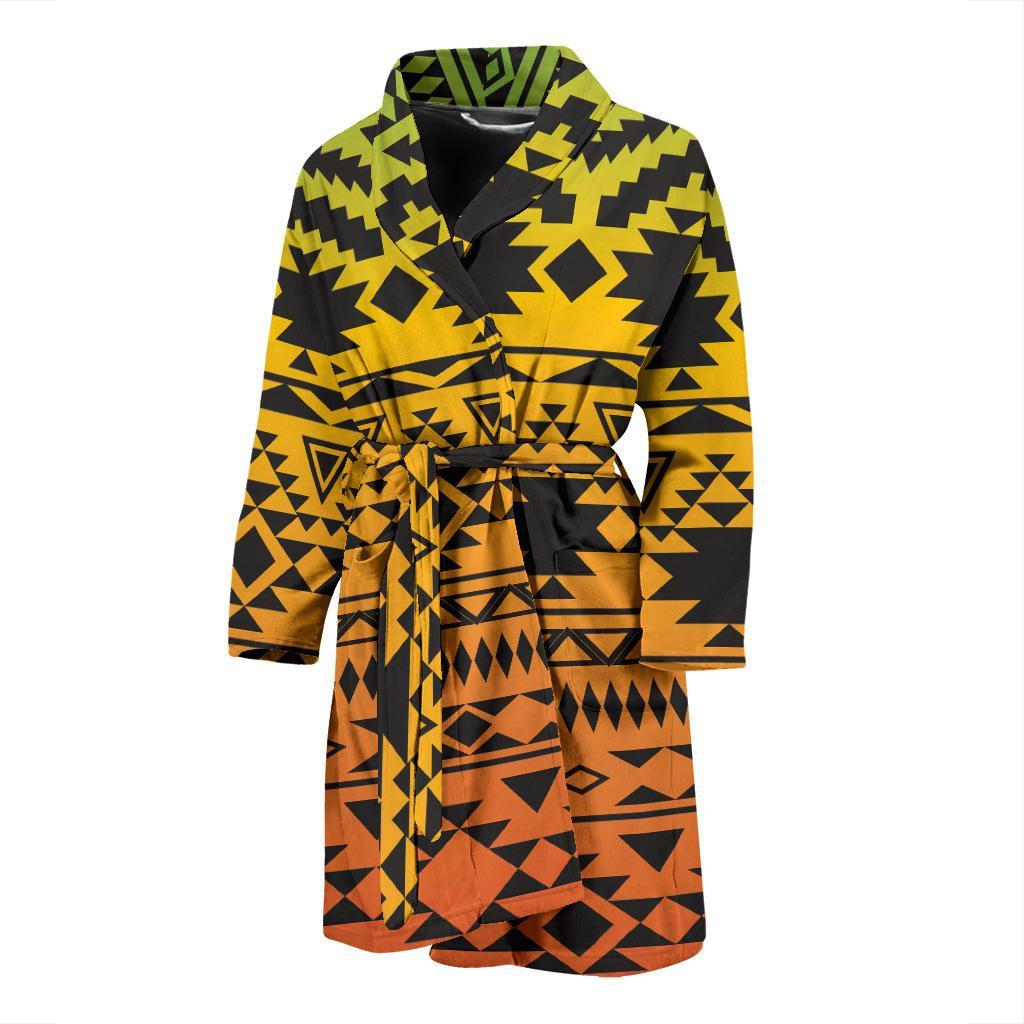 Rastafarian Pattern Print Design A04 Men Bathrobe-JORJUNE.COM