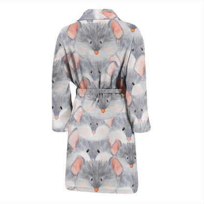 Rat Baby Pattern Print Design 02 Men Bathrobe-JORJUNE.COM