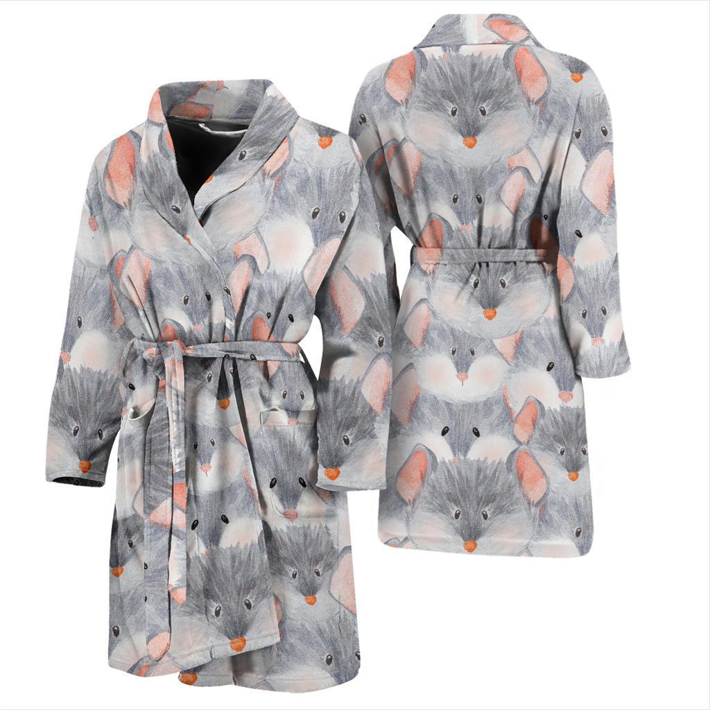 Rat Baby Pattern Print Design 02 Men Bathrobe-JORJUNE.COM