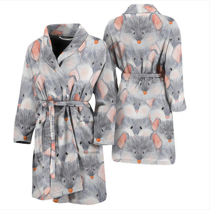Rat Baby Pattern Print Design 02 Men Bathrobe-JORJUNE.COM