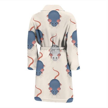 Rat Pattern Print Design 03 Men Bathrobe-JORJUNE.COM