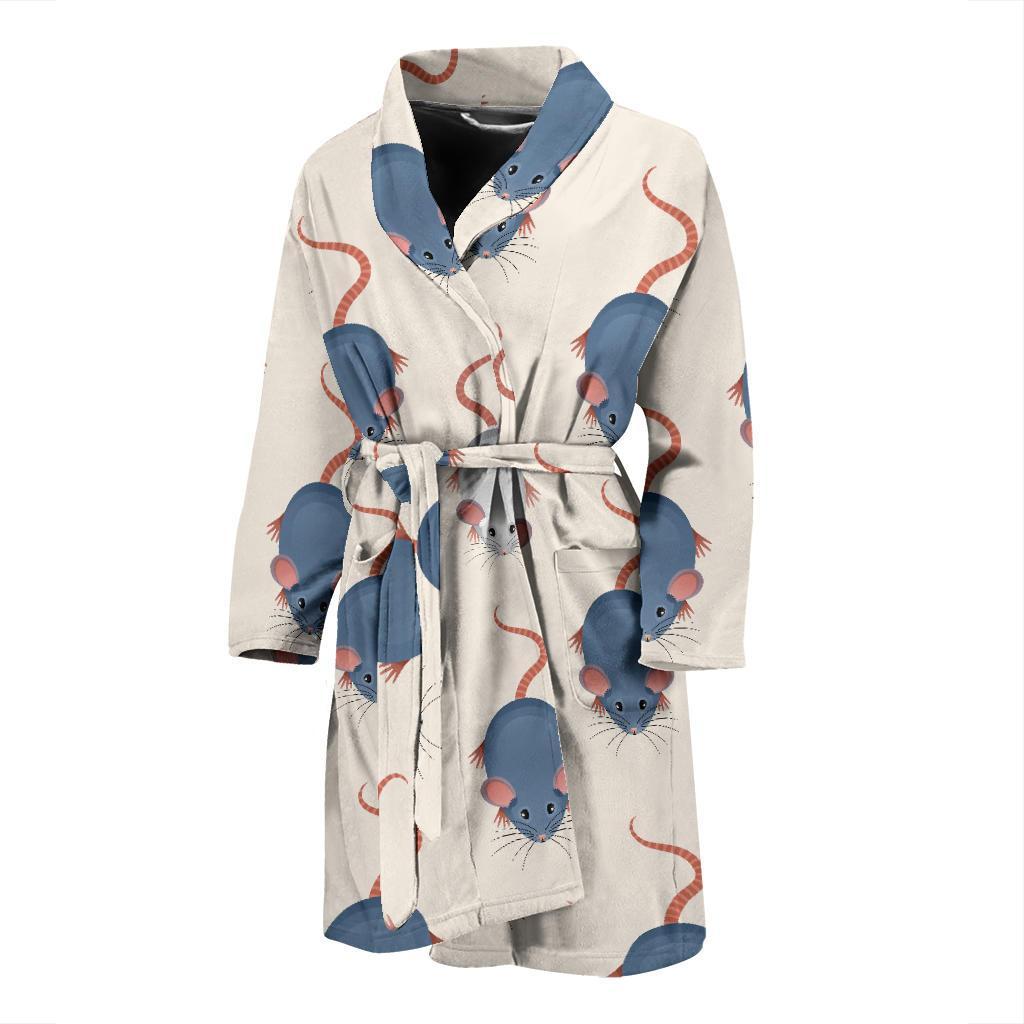 Rat Pattern Print Design 03 Men Bathrobe-JORJUNE.COM