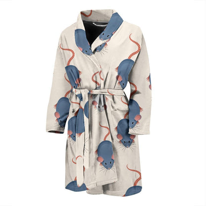 Rat Pattern Print Design 03 Men Bathrobe-JORJUNE.COM
