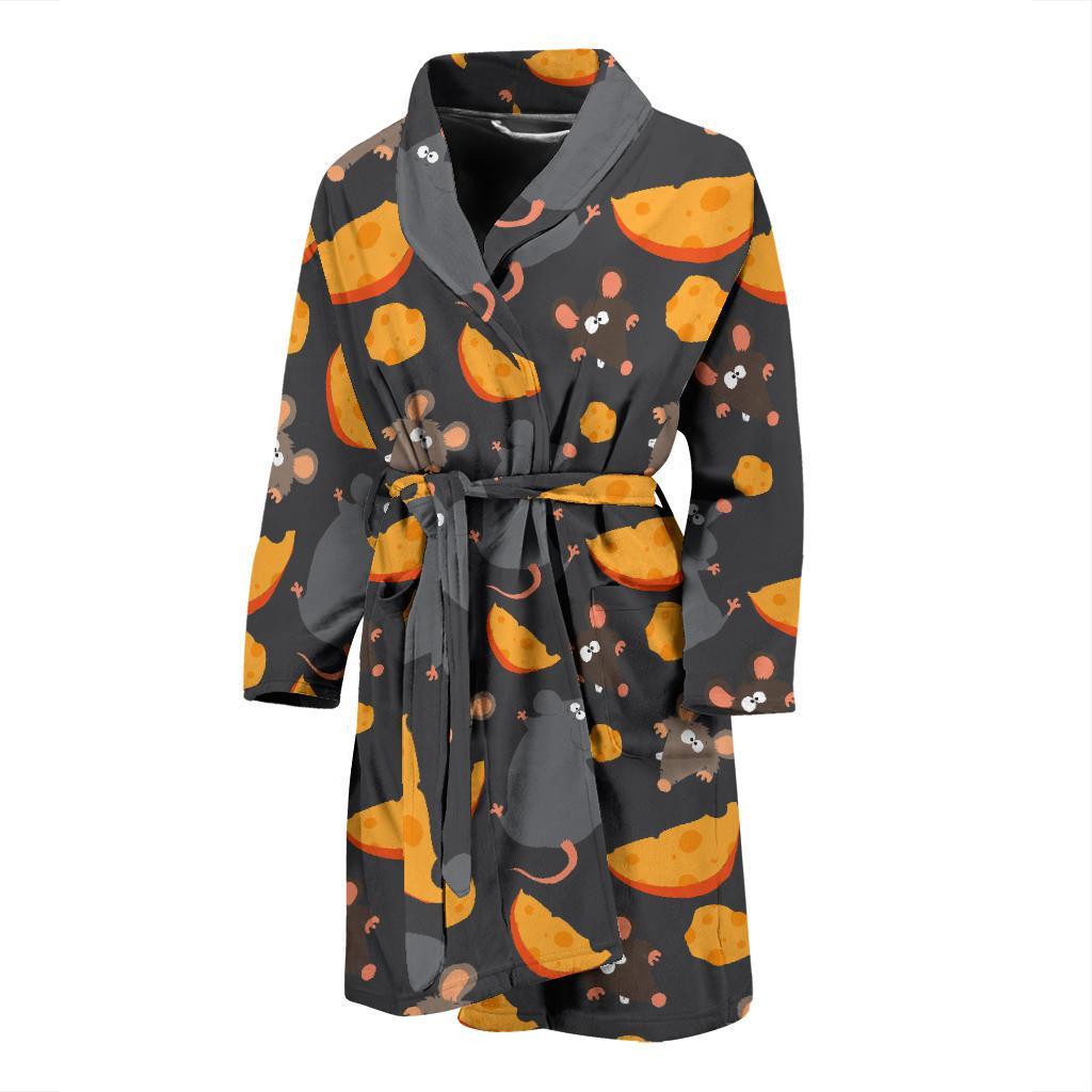Rat Pattern Print Design 04 Men Bathrobe-JORJUNE.COM