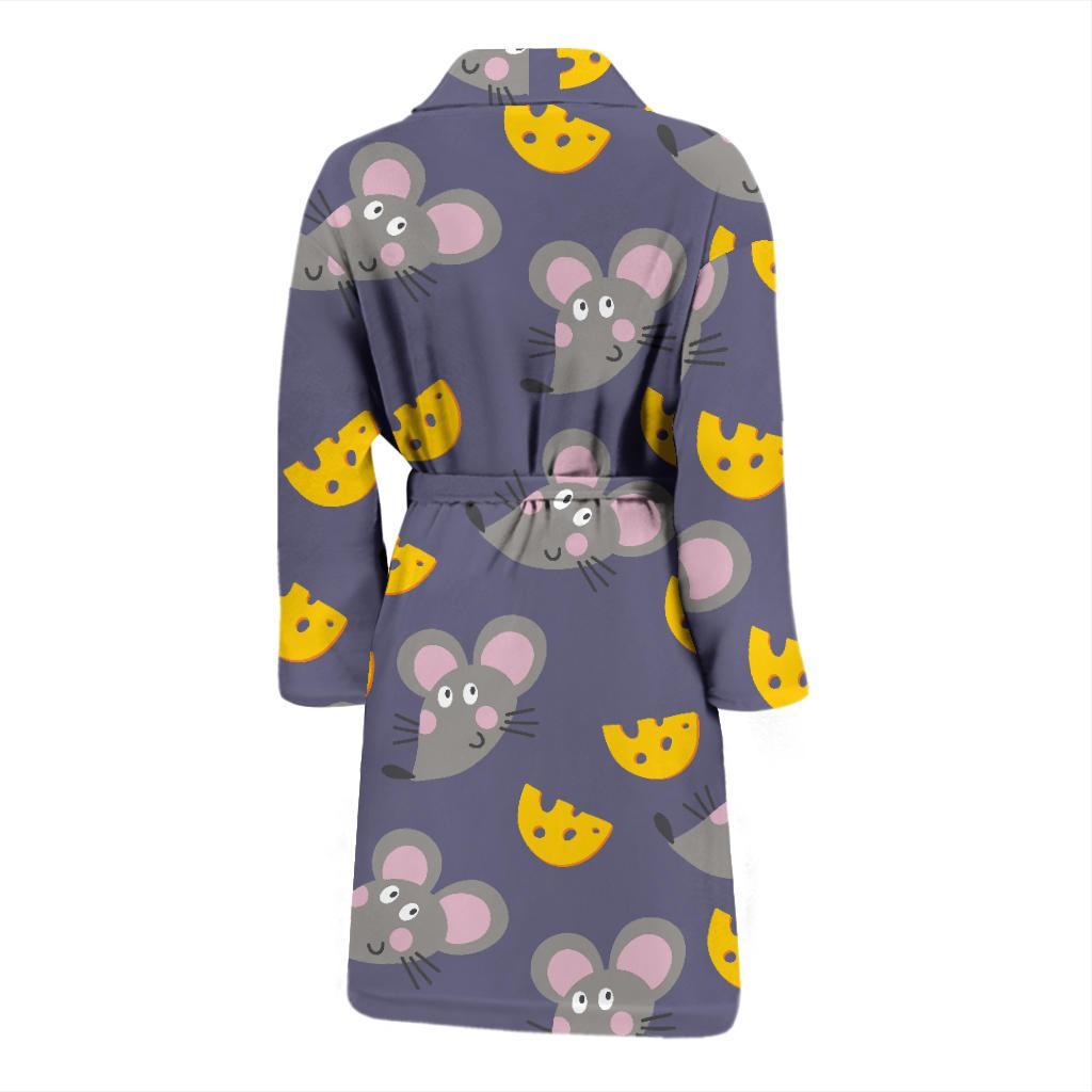 Rat With Cheese Pattern Print Design 01 Men Bathrobe-JORJUNE.COM
