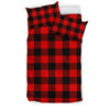 Red Black Buffalo Tartan Plaid Pattern Duvet Cover Bedding Set