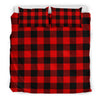 Red Black Buffalo Tartan Plaid Pattern Duvet Cover Bedding Set