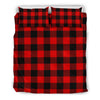 Red Black Buffalo Tartan Plaid Pattern Duvet Cover Bedding Set