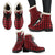 Red Black Buffalo Tartan Plaid Pattern Faux Fur Leather Boots-JTAMIGO.COM