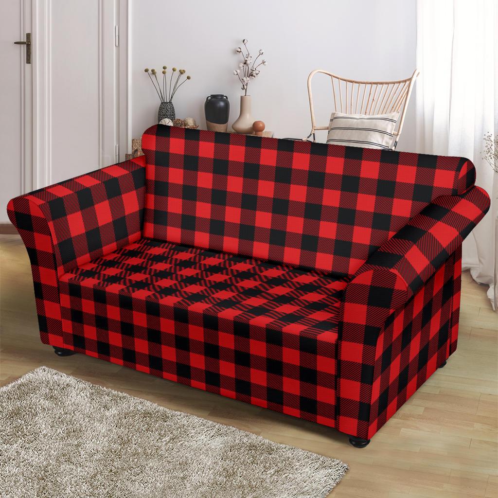 Buffalo plaid best sale loveseat cover