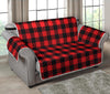 Red Black Buffalo Tartan Plaid Pattern Loveseat Sofa Protector-JTAMIGO.COM