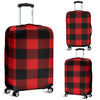 Red Black Buffalo Tartan Plaid Pattern Luggage Cover Protector