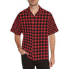 Red Black Buffalo Tartan Plaid Pattern Men Aloha Hawaiian Shirt