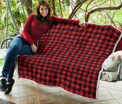 Red Black Buffalo Tartan Plaid Pattern Premium Quilt-JTAMIGO.COM