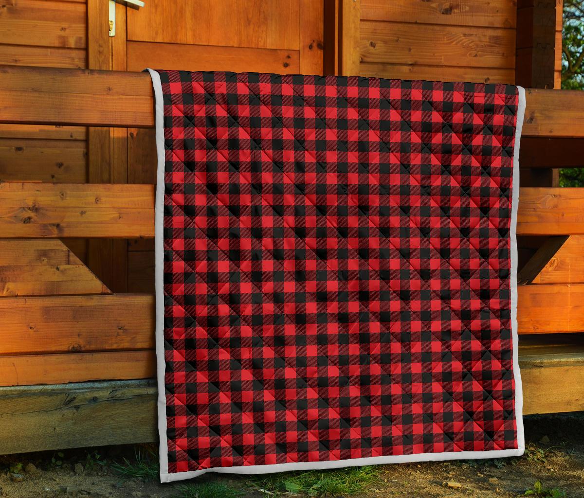 Red Black Buffalo Tartan Plaid Pattern Premium Quilt-JTAMIGO.COM