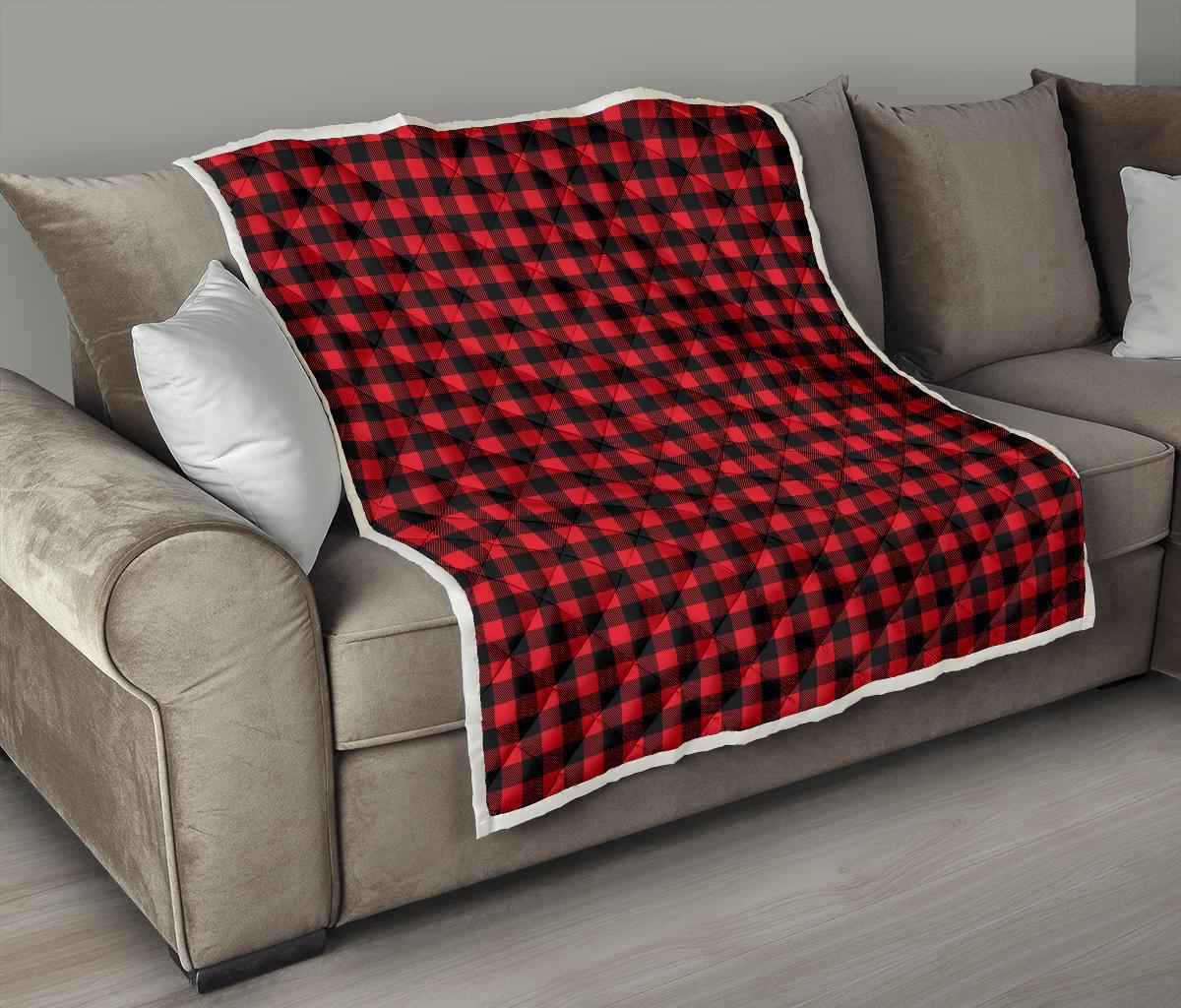 Red Black Buffalo Tartan Plaid Pattern Premium Quilt-JTAMIGO.COM