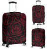 Red Rose Design Print Luggage Cover Protector