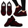 Red Rose Design Print Women Sneakers Shoes