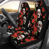 Red Rose Skull Design Print Universal Fit Car Seat Covers