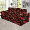 Red Rose Themed Print Sofa Slipcover-JTAMIGO.COM