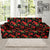 Red Rose Themed Print Sofa Slipcover-JTAMIGO.COM