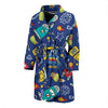 Robot Pattern Print Design A03 Men Bathrobe-JORJUNE.COM
