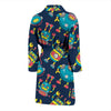 Robot Pattern Print Design A05 Men Bathrobe-JORJUNE.COM