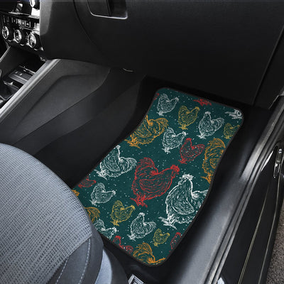 Rooster Hand Draw Design Car Floor Mats