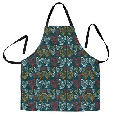 Rooster Hand Draw Design Women Apron