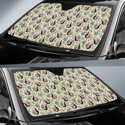 Rooster Print Design Car Sun Shade For Windshield