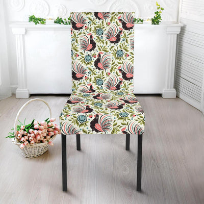 Rooster Print Design Dining Chair Slipcover-JTAMIGO.COM