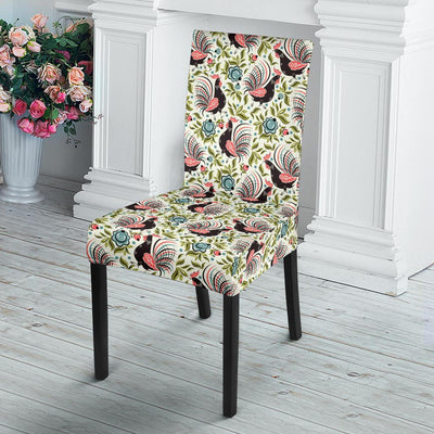 Rooster Print Design Dining Chair Slipcover-JTAMIGO.COM