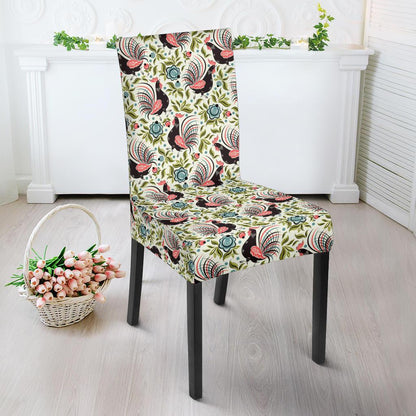Rooster Print Design Dining Chair Slipcover-JTAMIGO.COM